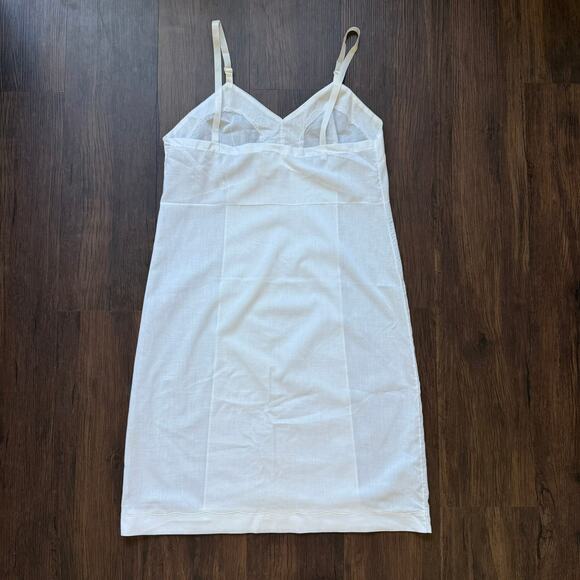 Vintage Sliperfection White Cotton Blend Slip Dress Adjustable Straps Size 36 - Picture 2 of 12